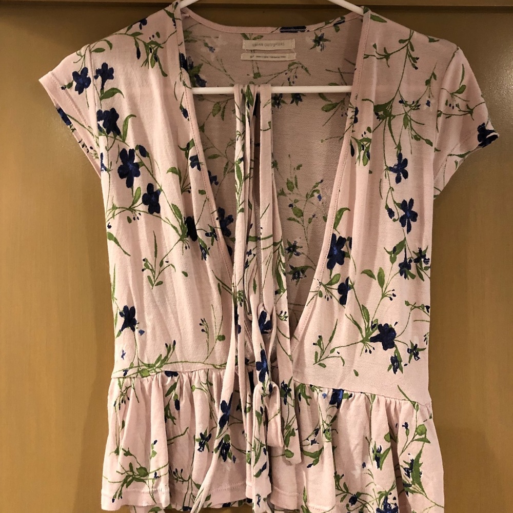 Pink floral crop top from Urban Outfitters!
